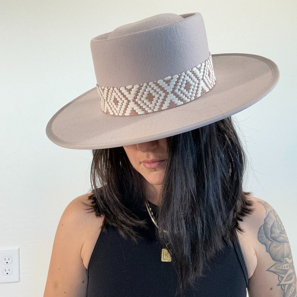Olive & Pique Wool Felt Gambler Hat